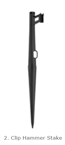 [201000258] RV- ESTACA CANTAD NEGRO (CLIPS HAMMER), PARA MICROASPERSOR, TORNADO (RONDO CON Y ROS)-201000258