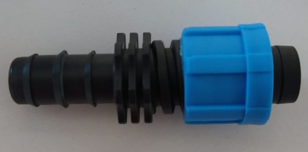 TR-CONECTOR DENTADO M16 X TORCION CINTA 5/8 AZUL-WR1617B