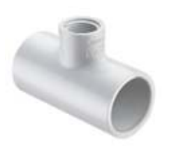 [402-101] 402-RED -TEE PVC CEM X REDUCCION ROSCA HEMBRA (¾ x ½ x ¾")